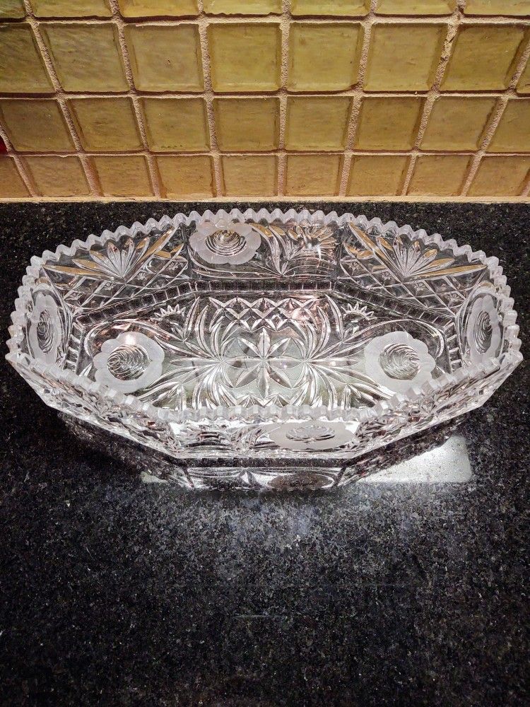 Vintage Deep Cut Crystal Centerpiece