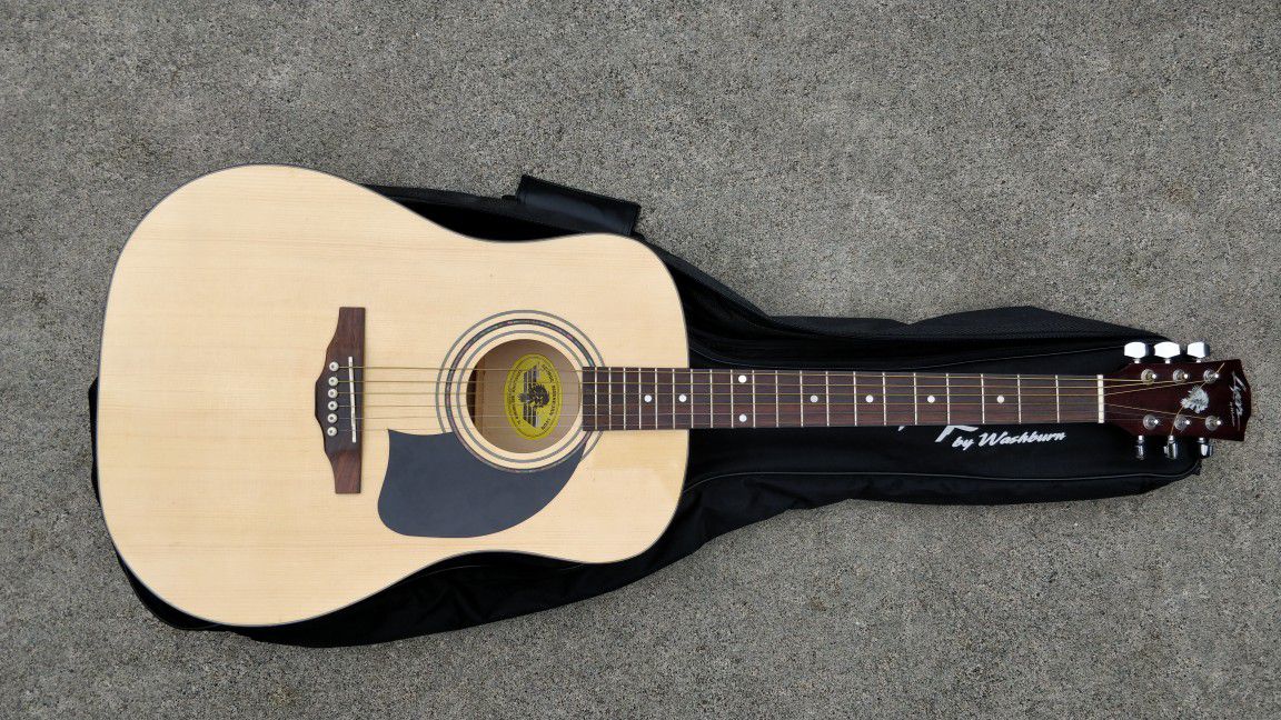 Washburn Lyon LG1PAK - Acoustic guitar with gig bag, strap, picks and extra strings