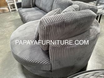 New! 125”L Ultra wide seat cushions Plush Sectional, Modern Sectional, Contemporary Sectional, Camel Sectional, Sofa, Couch, Round Shape Sectional Cha