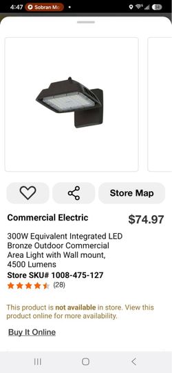 300W Equivalent Integrated LED Bronze Outdoor Commercial Area Light with Wall mount, 4500 Lumens ( Have 60 Total)