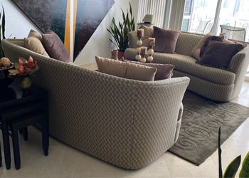 The 3 piece living room furniture set includes matching sofas  and coffee table, perfect for creating a cozy and inviting space in your home. This new