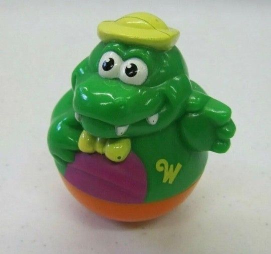 PLAYSKOOL Weebles Weeble Wobble Figure GREEN ALLIGATOR CROCODILE Preschool Toy
