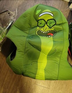 Rick and Morty pickle Rick, Halloween costume.