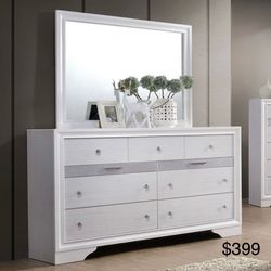 White Dresser With Mirror