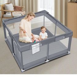 Playpen  Fence  For  Baby's  50x50 Inches Dark  Grey