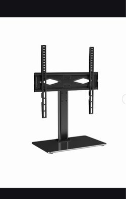 VEVOR TV Stand Mount, Swivel Universal TV Stand for 32 to 55 inch TVs, Height Adjustable Portable Floor TV Stand with Tempered Glass Base