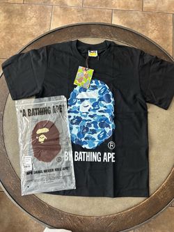A bathing ape blue tee size S