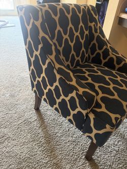 Navy and beige decorative chair