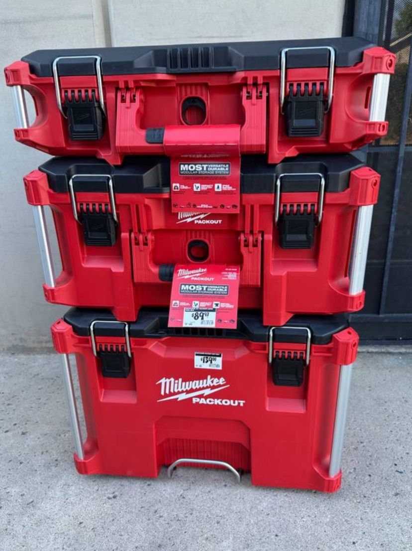Brand New Milwaukee Packout Tools Boxes