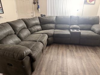 Gray sectional couch