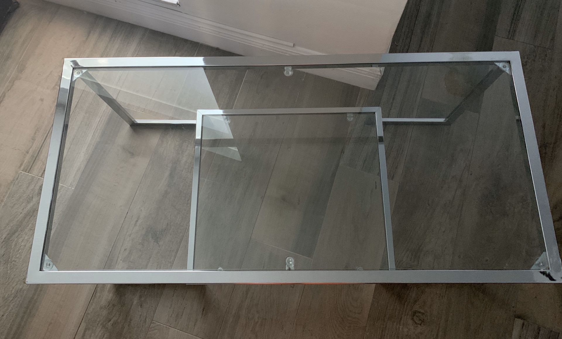 Chrome and Glass Coffee Table