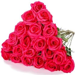New 30pvs Artificial Roses With Long Steam