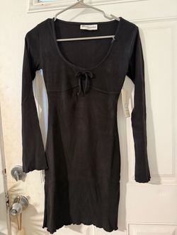 No Boundaries Black Long Sleeve Mini Dress