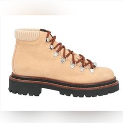 PesericoWomen's Natural Sand Ankle Boots Leather sz 8