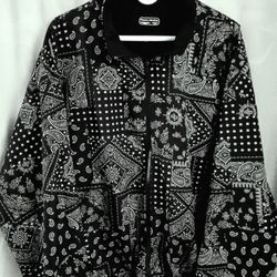 Psycho Monkey Black Bandana Reversible Jacket 2XL Brand New