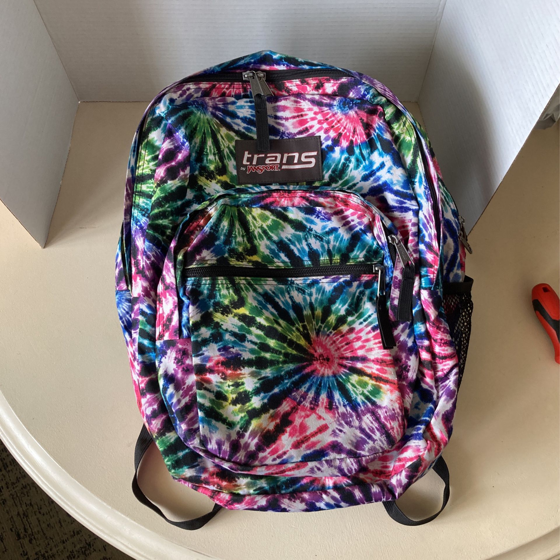 Trans by JanSport 17" SuperMax Backpack - Tie Dye Swirls with Laptop Sleeve