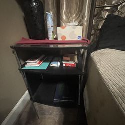 Small Glass Top End Table/shelf 