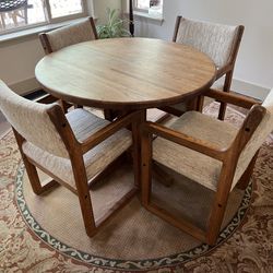 42” Dining Table And 4 Chairs