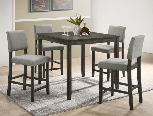 Brand new gray pub high dining set