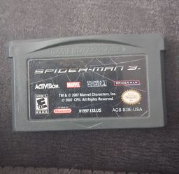 Spider-Man 3 Game Boy Advance Cartridge