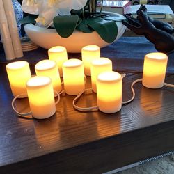 Electrical Pillar Candle String Lights 