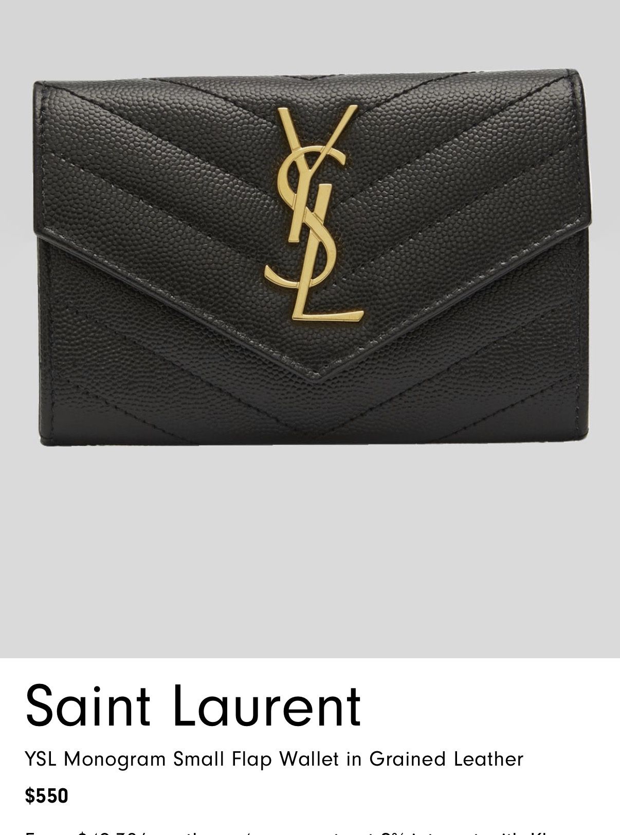 YSL WALLET - $345.00