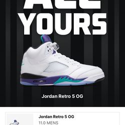 Jordan 5 Grape Size 11