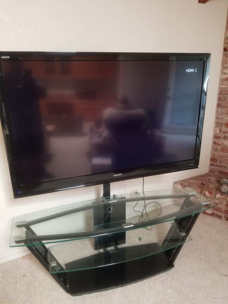 60 inch LCD TV WITH TV STAND SHARP AQUOS