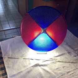 Penteray vintage revolving color wheel for Christmas. Works and looks great condition 1960s Approximately 12”in Diameter Sets approximately 16” off fl