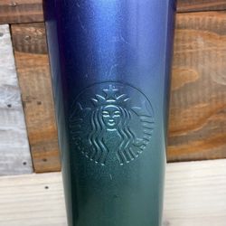 Starbucks Hawaii Collection Blue Ombre Turtle 24oz Tumbler W Straw
