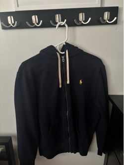 Blue polo zip up