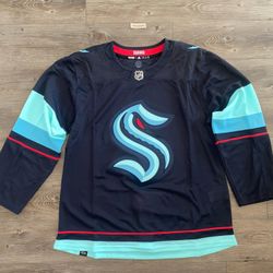 Adidas Men's NHL Seattle Kraken Home Hockey Jersey Navy Blue GT5622 Mens Sizes $180 Retail