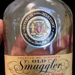 Vintage Old Smuggler Whiskey Bottle Rare