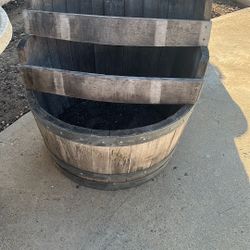 1/2 Whiskey Barrel Planter