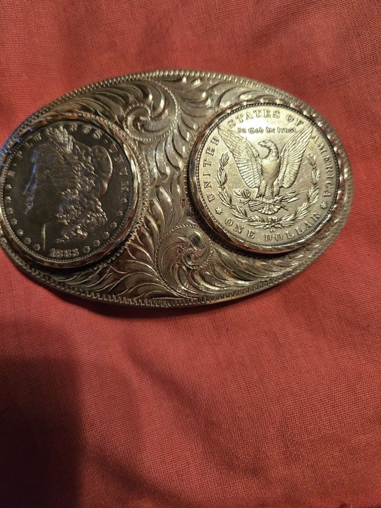 Vintage Silver Belt Buckle