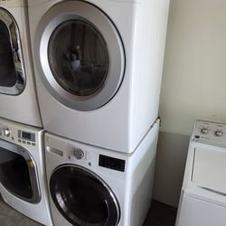 Kenmore Front Loading Washer And Stackable Gas Dryer Set 