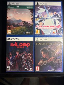 Lot of 4 PS5 Games New & Sealed Includes Hard to Find Imports Great Bundle!