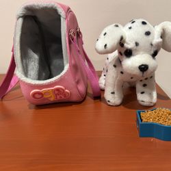 FREE Our Generation Hop In Dog Carrier & Pet Plush Puppy Dalmatian