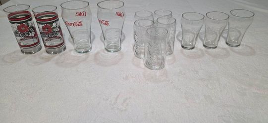 Lot 12 Total Coca Cola Glass Cups Great condition