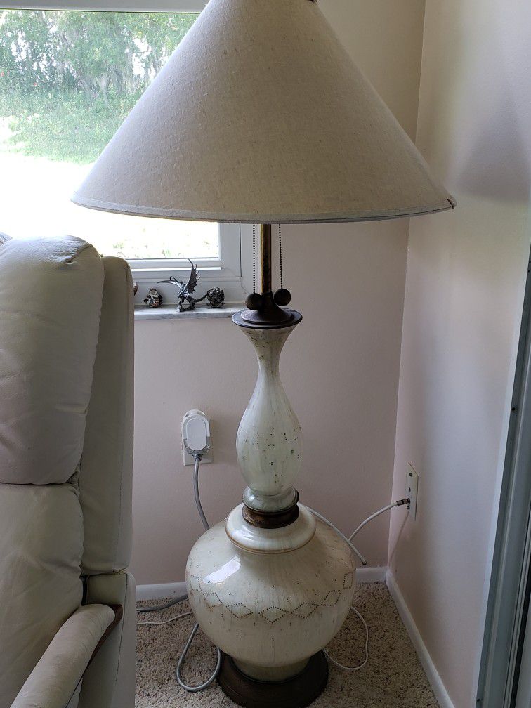 Vintage Glass Base Floor Lamp