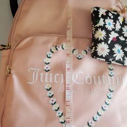 Juicy Couture Womens Heart And Soul Backpack Faux Leather  Medium macaroon NWT