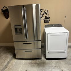 LG Refrigerator and Samsung Dryer