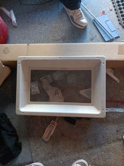 Rectangular White Plastic Access Panel Frame