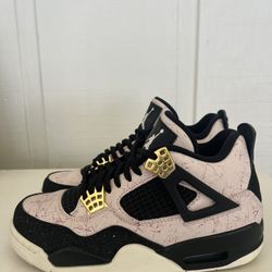 Nike Air Jordan 4 Retro Splatter Wmns Silt Red Black Gold AQ9129-601 Size 6