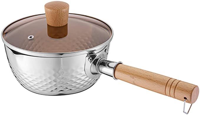 Sukaragi Japanese made sauce pan 18cm stainless silver SUS304 Induction cook 1.7qt Brand New in box