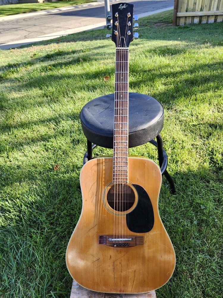 Vintage 1(contact info removed) Lyle Drednought Acoustic Guitar
