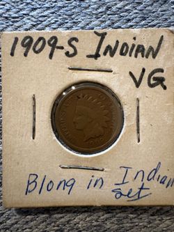 1909-S Indian Head Cent Key Date Better Date Indian Penny