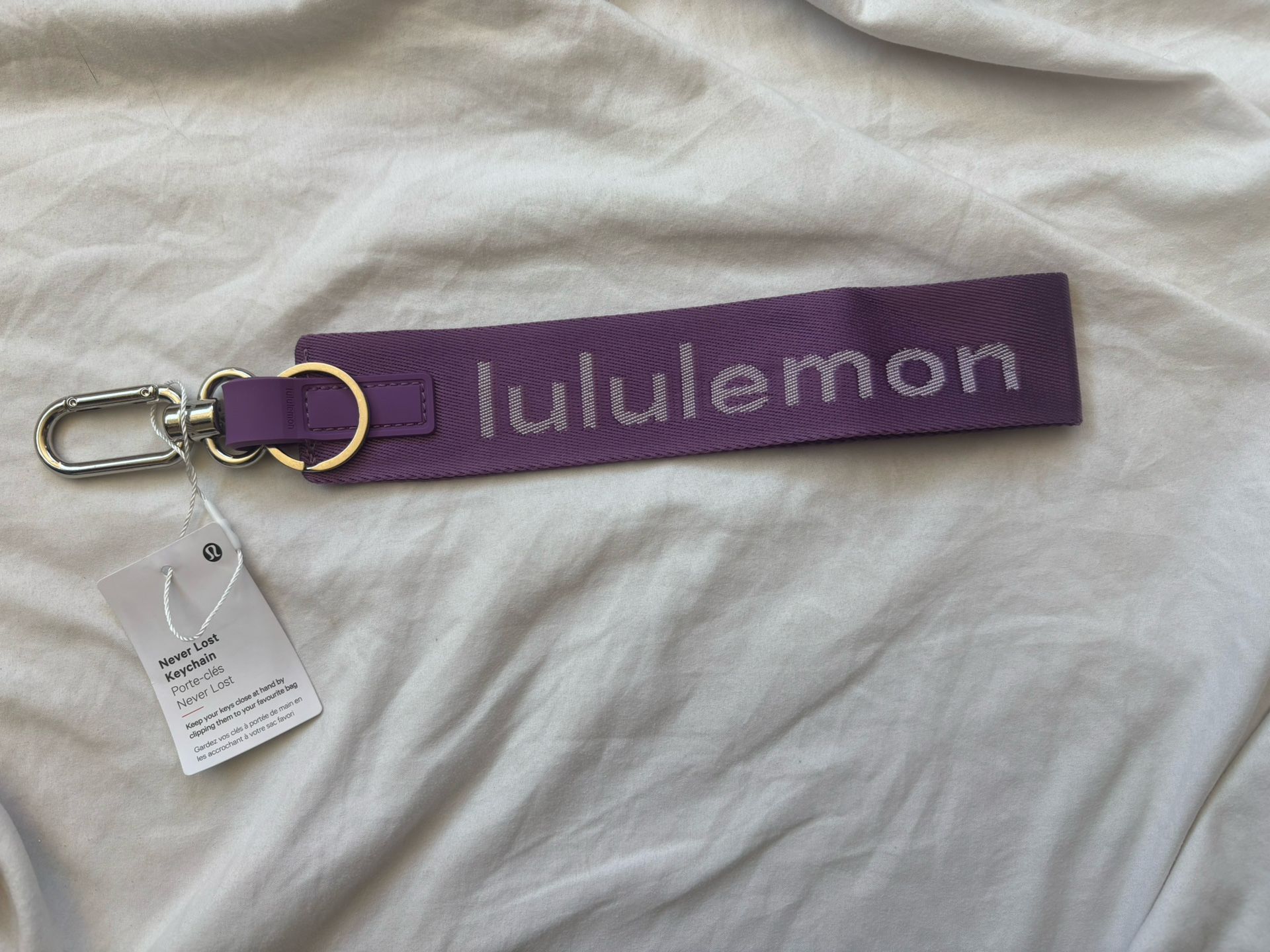 Lululemon Never Lost Keychain Brand New Purple