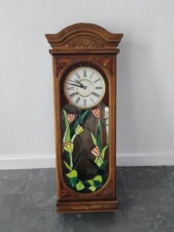 Stained glass vintage clock