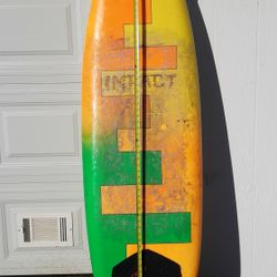 Surfboard  Inpact 6 1/2feet Orange And Yellow 